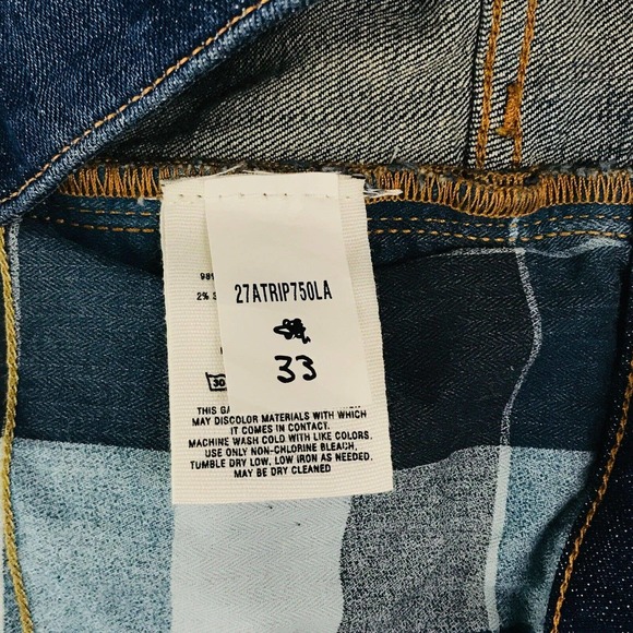 Pilcro & The Letterpress Women's 36 Jeans Dark Blue Feather Print Skinny Leg H - Picture 3 of 5